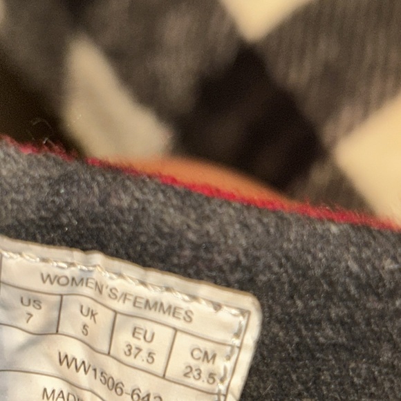 Woolrich black and red buffalo check wool clogs Size 7 - Picture 8 of 8